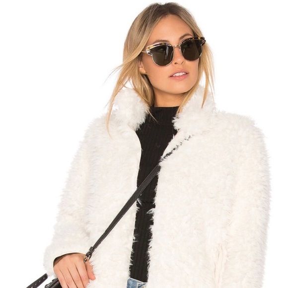 Michael Stars Reversible white teddy bear Sherpa suede  Jacket - Picture 5 of 5